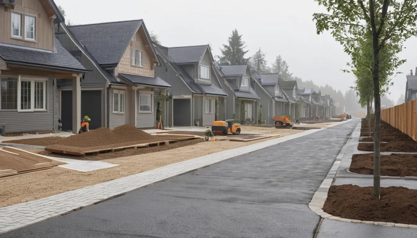 Concrete flatwork project near homes in Chesapeake Beach